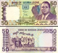 **50 Leones Sierra Leone 1989, P18c UNC - Kliknutím na obrázok zatvorte -